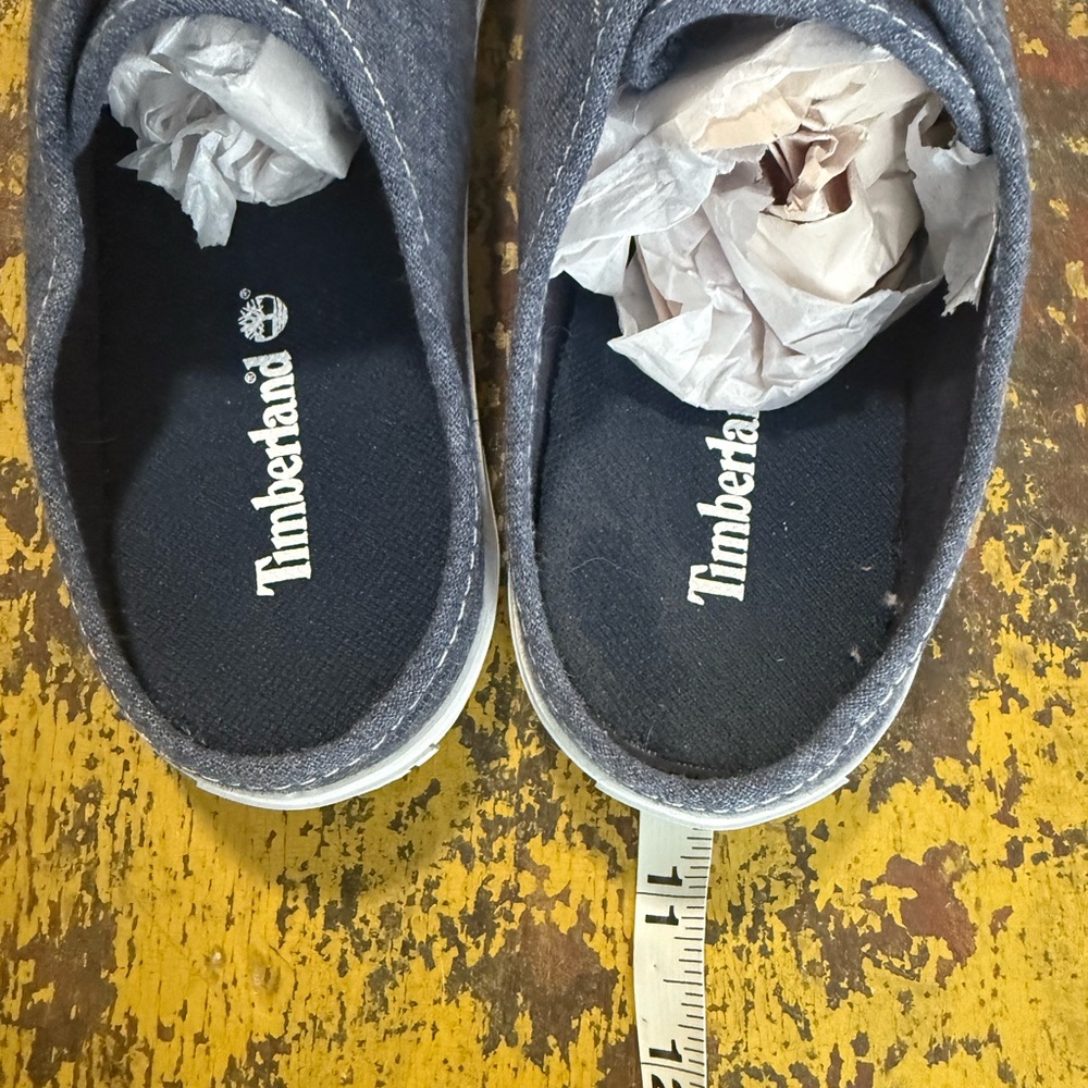 Timberland Blue Casual Sneakers With Canvas Upper View 2